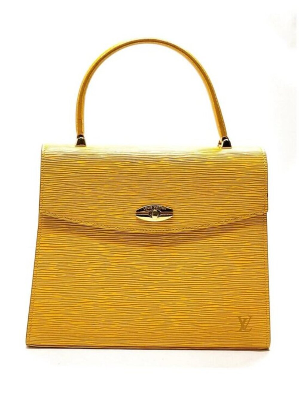 Authentic Louis Vuitton Malesherbes Epi Leather Handbag Yellow - Picture 2 of 16